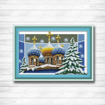 Christmas Castle Scenery dmc 14CT 11CT counted cross stitch Needlework Set Embroidery kits chinese cross stitch Home decor
Christmas Castle Scenery dmc 14CT 11CT counted cross stitch Needlework Set Embroidery kits chinese cross stitch Home decor