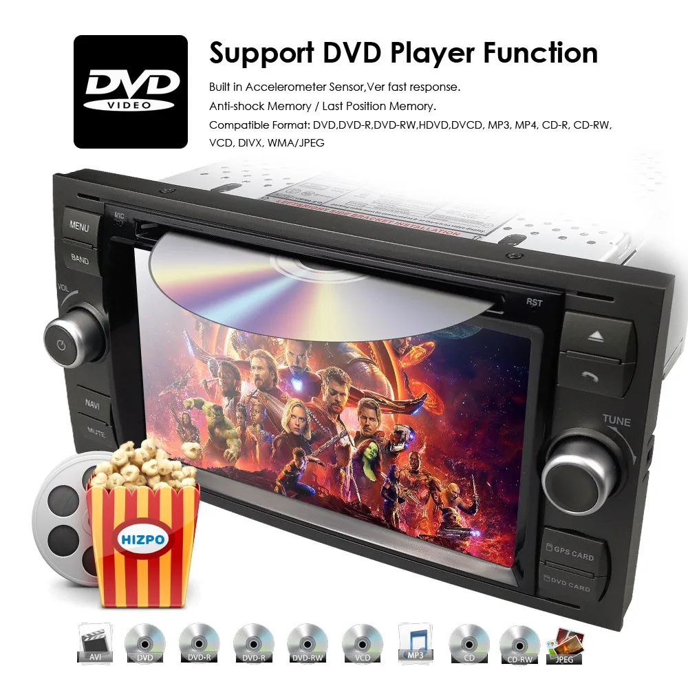 Discount IPS 2 din Android 9.0 4G 64G Car GPS For Ford Mondeo S-max Focus C-MAX Galaxy Fiesta transit Fusion Connect kuga DVD PLAYER 17