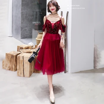 Prom Dress Burgundy Sparkling A Line Floor Length Women Party Gowns Sexy Off The Shoulder Backless Formal Vestidos De Gala K290
Prom Dress Burgundy Sparkling A Line Floor Length Women Party Gowns Sexy Off The Shoulder Backless Formal Vestidos De Gala K290