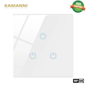 Kamanni Remote Control Touch On/Off Switch 3 Gang 1 Way Grey/White/Golden/Black 4 Colors Optional 1/2/3 Gang RF 433 220v Switch
Kamanni Remote Control Touch On/Off Switch 3 Gang 1 Way Grey/White/Golden/Black 4 Colors Optional 1/2/3 Gang RF 433 220v Switch