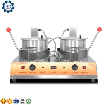 Commercial large capacity caramel puffed rice maker making machine double-pot popcorn machine for sale 
Commercial large capacity caramel puffed rice maker making machine double-pot popcorn machine for sale