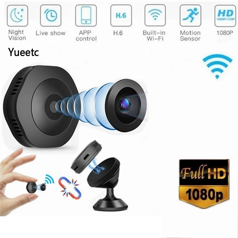 WIFI Mini Camera HD 1080P micro Video Camera Infrared Night Vision Network Intelligent Monitoring Home Security Waterproof H6
WIFI Mini Camera HD 1080P micro Video Camera Infrared Night Vision Network Intelligent Monitoring Home Security Waterproof H6