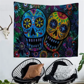 Psychedelic Gothic Skull Tapestry Romantic Flower Death Art Painting Wall Hanging Decorative Print Picture Tapiz Blanket
Psychedelic Gothic Skull Tapestry Romantic Flower Death Art Painting Wall Hanging Decorative Print Picture Tapiz Blanket