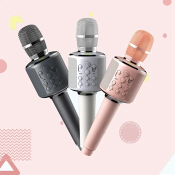 Wireless Bluetooth Karaoke Microphone Portable Handheld Singing Machine Speaker Compatible Phone, PC, Tablet Computer for Party/
Wireless Bluetooth Karaoke Microphone Portable Handheld Singing Machine Speaker Compatible Phone, PC, Tablet Computer for Party/