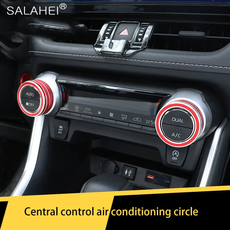 New 2 Pcs Air Conditioning Button Knob Ring Cover For Toyota RAV4 2020 Trim Aluminum Alloy Interior Decoration Car Accessories
New 2 Pcs Air Conditioning Button Knob Ring Cover For Toyota RAV4 2020 Trim Aluminum Alloy Interior Decoration Car Accessories