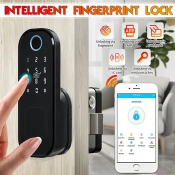Smart Fingerprint Lock Smart Card Digital Code Electronic Door Lock App Security Mortise Lock IC card Passcode Keypad Door Lock
Smart Fingerprint Lock Smart Card Digital Code Electronic Door Lock App Security Mortise Lock IC card Passcode Keypad Door Lock