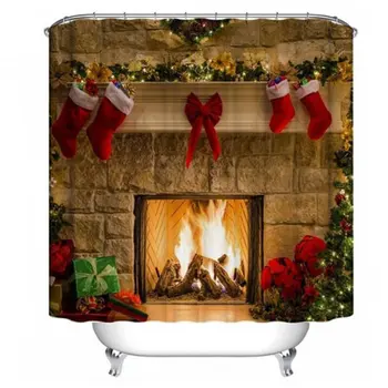 Christmas Shower Curtain Set 3D Digital Printing Waterproof Polyester Christmas Series Fireplace Bathroom Decoration 2020 New
Christmas Shower Curtain Set 3D Digital Printing Waterproof Polyester Christmas Series Fireplace Bathroom Decoration 2020 New