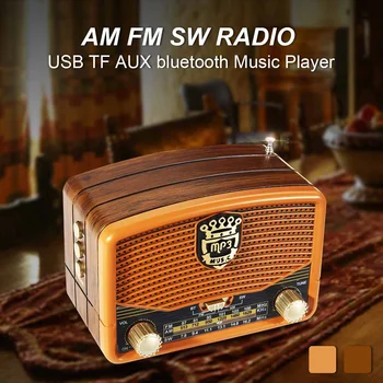 CLAITE Retro Wood Grain Mini FM AM SW Antenna Radios Receiver Portable Speaker Support bluetooth USB TF Card MP3 Player
CLAITE Retro Wood Grain Mini FM AM SW Antenna Radios Receiver Portable Speaker Support bluetooth USB TF Card MP3 Player