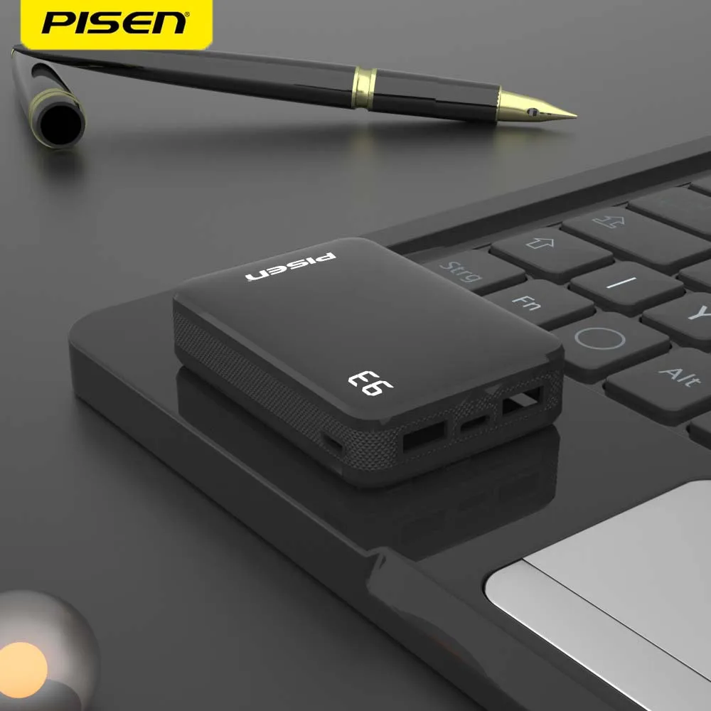 PISEN 10000mAh Power Bank Portable Charger Mobile Phone Digital Display External Battery Pack Dual USB Fast Charging Powerbank
PISEN 10000mAh Power Bank Portable Charger Mobile Phone Digital Display External Battery Pack Dual USB Fast Charging Powerbank