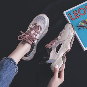 Woman Fashion Sneakers Platform Chunky Mesh Casual Shoes Designers Brand Basket Female Lace Up 5cm Vulcanized Shoes Women 2020
Woman Fashion Sneakers Platform Chunky Mesh Casual Shoes Designers Brand Basket Female Lace Up 5cm Vulcanized Shoes Women 2020