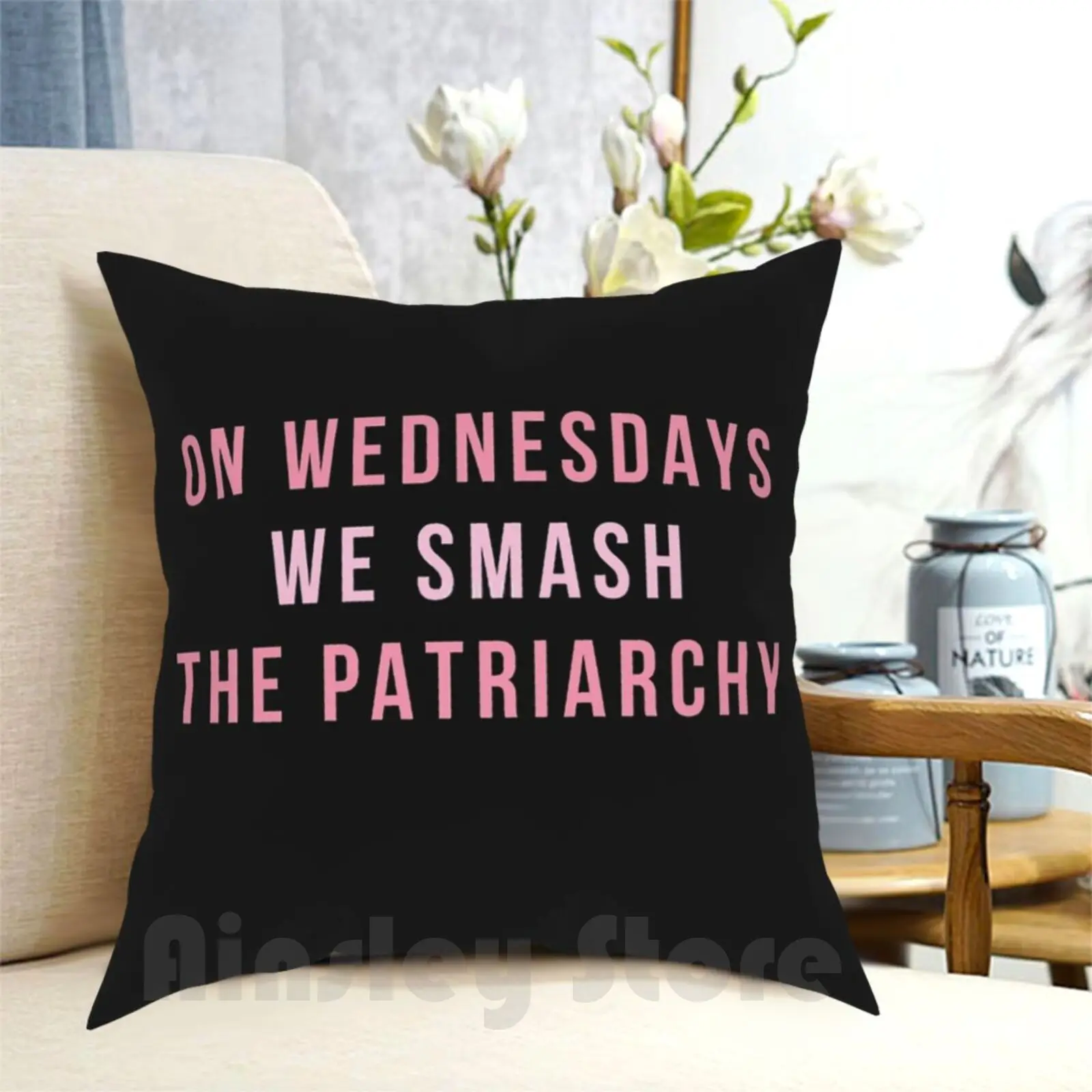 

On Wednesdays We Smash The Patriarchy Pillow Case Printed Home Soft DIY Pillow cover Feminism On Wednesdays Mean Girls
