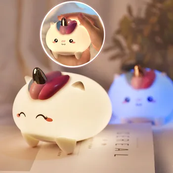 Unicorns LED Night Light Touch Sensor Colorful USB Rechargeable Cartoon Bedroom Eye Protection Light Baby Kids Toy Lamp Gifts 
Unicorns LED Night Light Touch Sensor Colorful USB Rechargeable Cartoon Bedroom Eye Protection Light Baby Kids Toy Lamp Gifts