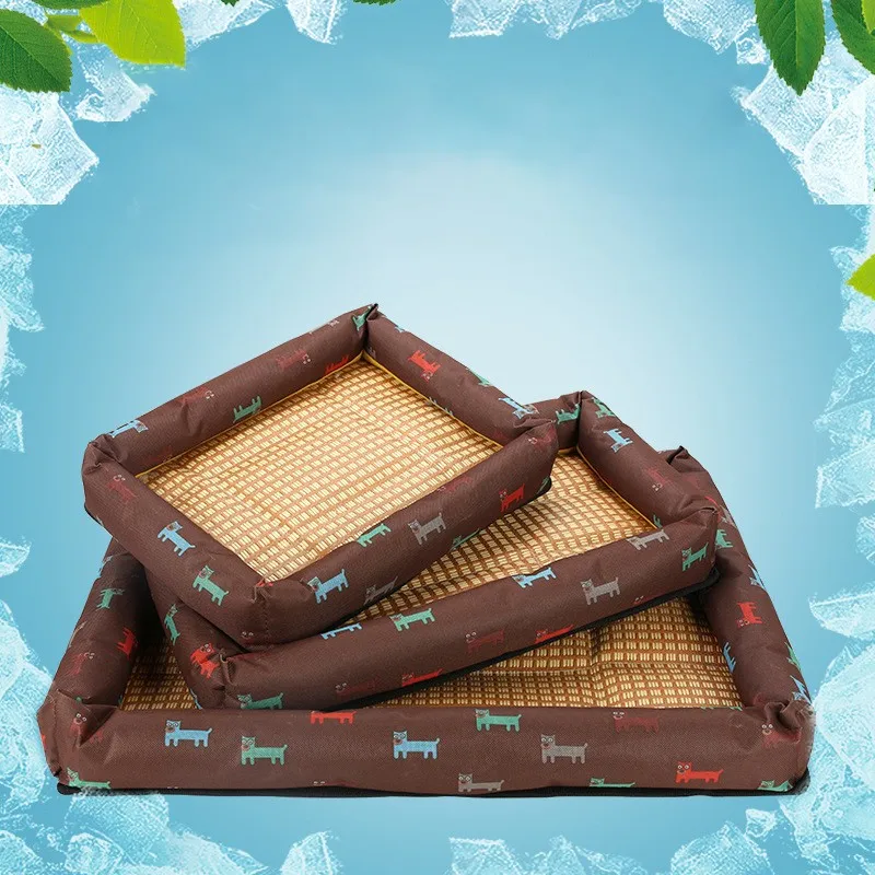 Pet kennel summer mat print large medium and small woven cat litter for dogs | Дом и сад