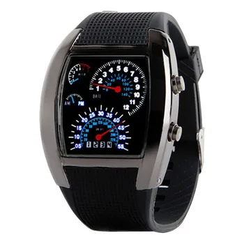 Led Electronic Watch Fashion Aviation Turbo Dial Flash LED Watch Gift Mens Lady Sports Car Meter Relgio esportivo Спортивные X5 
Led Electronic Watch Fashion Aviation Turbo Dial Flash LED Watch Gift Mens Lady Sports Car Meter Relgio esportivo Спортивные X5