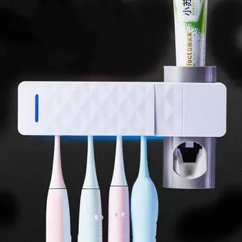 2020 newest Non-porous wall suction UV disinfection toothbrush holder automatic toothpaste squeezer bathroom set (type 1002)
2020 newest Non-porous wall suction UV disinfection toothbrush holder automatic toothpaste squeezer bathroom set (type 1002)
