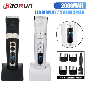 Baorun Electrical Professional Dog Dlippers Hair Trimmer Washable Dog Grooming LCD Display Haircut Rechargeable Animal Machine
Baorun Electrical Professional Dog Dlippers Hair Trimmer Washable Dog Grooming LCD Display Haircut Rechargeable Animal Machine