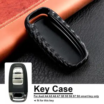 Carbon Fiber Car Key Case Cover Holder Bag Protection For Audi A4 A4L A5 A6 A6L Q5 S5 S6 S7 S8 smart key only
Carbon Fiber Car Key Case Cover Holder Bag Protection For Audi A4 A4L A5 A6 A6L Q5 S5 S6 S7 S8 smart key only