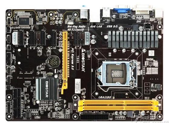 Профессиональная материнская плата Biostar TB85 6GPU 6PCI-E для майнинга BTC PRO Настольная B85