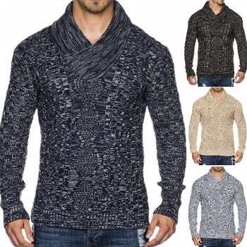 

ZOGAA 2019 Men Sweaters Brand New Warm Pullover Sweaters Man Casual Knitwear Winter Men Black Sweatwer XXXL Computer Knitted