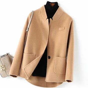 100% New Autumn Winter 2020 Pure Wool Double Faced Woolen Coat Female Slim Cashmere Short Jacket Women Plus Size Casual Clothes
100% New Autumn Winter 2020 Pure Wool Double Faced Woolen Coat Female Slim Cashmere Short Jacket Women Plus Size Casual Clothes