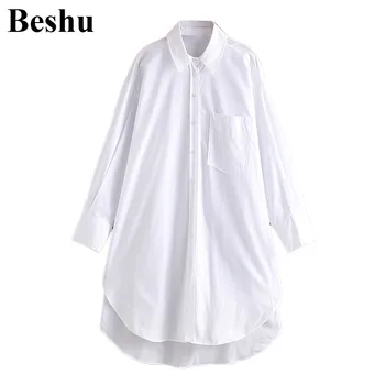 za 2019 fashion long blouses women white cotton lapel single-breasted irregular blouse long sleeve one pocket blusas mujer
za 2019 fashion long blouses women white cotton lapel single-breasted irregular blouse long sleeve one pocket blusas mujer