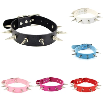 Punk Black Spike Choker Belt Collar Neck Pu Leather Goth Choker Necklace for Women Girl Party Club Chockers Gothic Jewelry
Punk Black Spike Choker Belt Collar Neck Pu Leather Goth Choker Necklace for Women Girl Party Club Chockers Gothic Jewelry