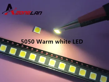 500Pcs 5050 Warm white SMD SMT LED PLCC-6 3-CHIPS 5050 led 60MA Mid-power 10-18LM 0.2W MUXIN LIGHT High quality Wholesale