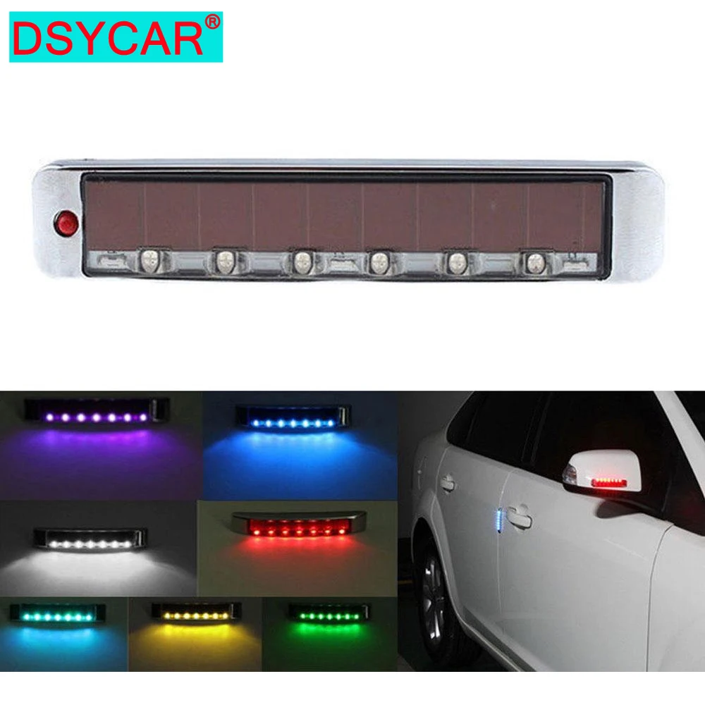 

DSYCAR Anti Collision Car-styling Auto Atmosphere Light Car Door Lights Solar LED Flashing Lamp LED Warning Lamp Motion Control