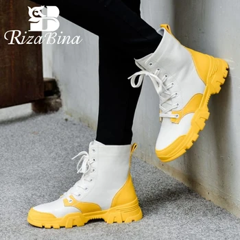RIZABINA Women Fashion Real Leather Ankle Boots Round Toe Flats Casual Shoes Woman Brand Comfortable Winter Boots Size 35-39
RIZABINA Women Fashion Real Leather Ankle Boots Round Toe Flats Casual Shoes Woman Brand Comfortable Winter Boots Size 35-39
