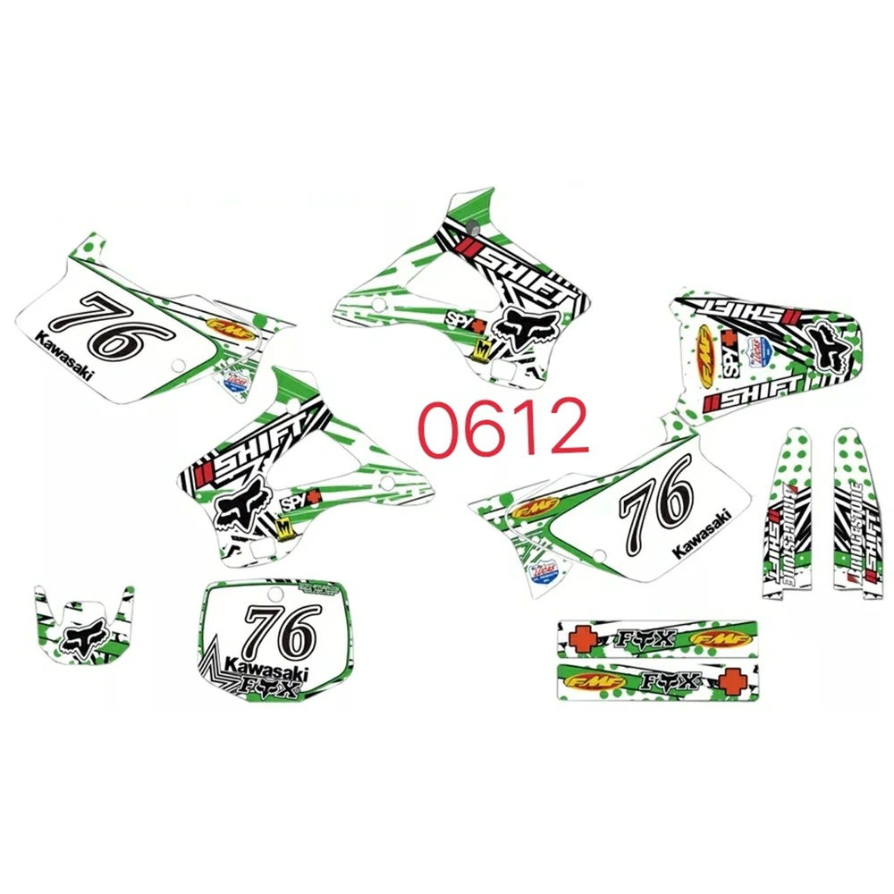 For KAWASAKI KX125 KX250 1994-1998 Graphics Decals Stickers Custom Number Name 3M Full Motorcycle Backgrounds Accessories
For KAWASAKI KX125 KX250 1994-1998 Graphics Decals Stickers Custom Number Name 3M Full Motorcycle Backgrounds Accessories