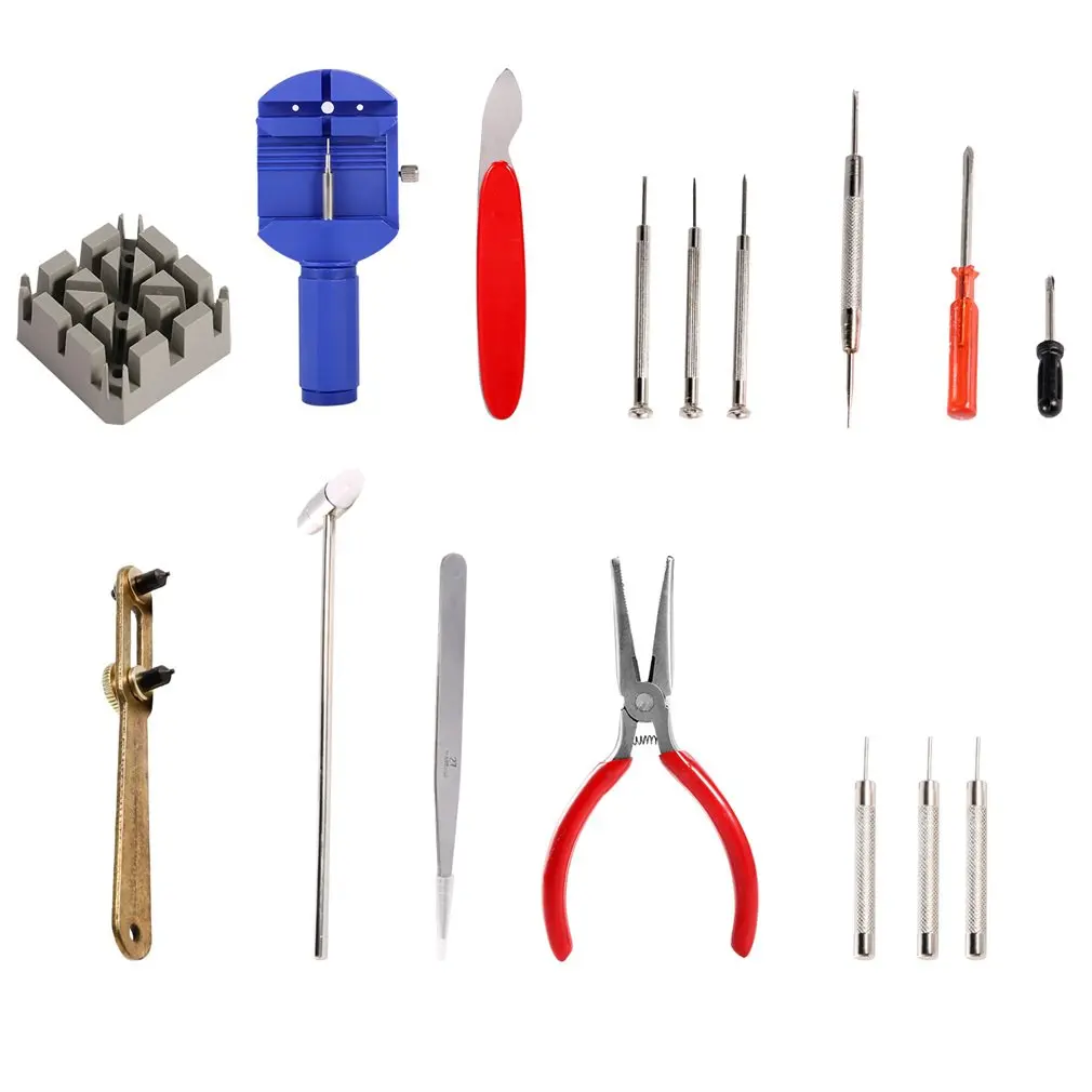 16 Sets Repair Table Tools Watch Repair Kit Professional Practical Multi-function Tool-Clock Plastic Packaging With Hook
16 Sets Repair Table Tools Watch Repair Kit Professional Practical Multi-function Tool-Clock Plastic Packaging With Hook