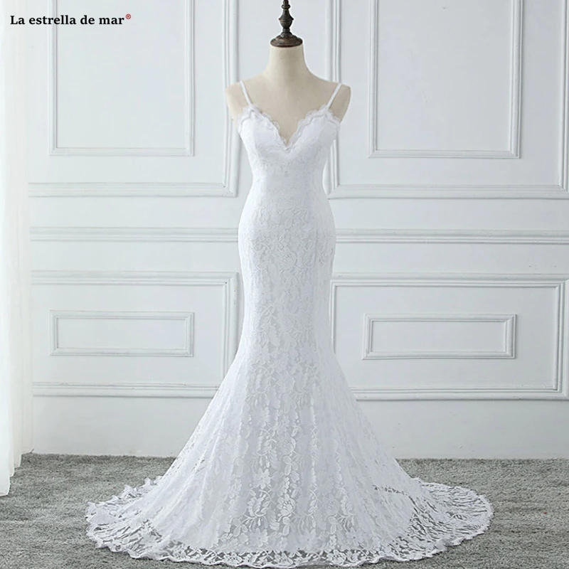 vestido de noiva sereia2019 new lace sexy V neck Spaghetti Straps white sexy mermaid boho wedding dress Plus bride gowns
vestido de noiva sereia2019 new lace sexy V neck Spaghetti Straps white sexy mermaid boho wedding dress Plus bride gowns