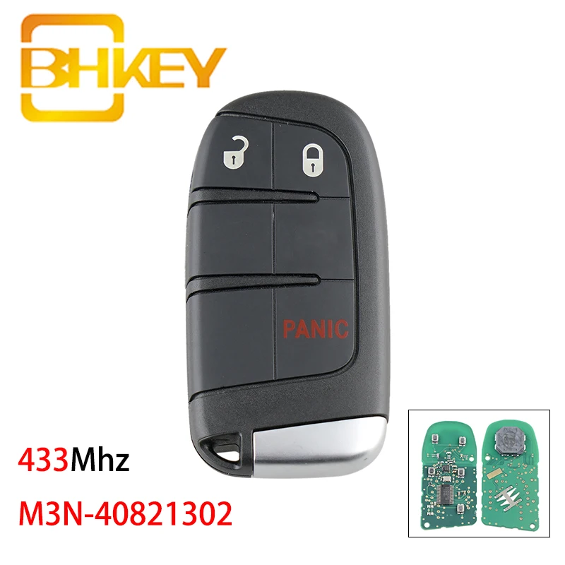 BHKEY 3 Button M3N-40821302 Smart Remote Car Key for Chrysler Dodge Charger Journey Challenger Durango 300 433Mhz
BHKEY 3 Button M3N-40821302 Smart Remote Car Key for Chrysler Dodge Charger Journey Challenger Durango 300 433Mhz