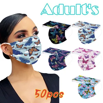 50pc Face Mask Adult Unisex Butterfly Print Mascarilla Disposable Three-layer Nonwove Breathable Mascarillas Earloop Masque Mask
50pc Face Mask Adult Unisex Butterfly Print Mascarilla Disposable Three-layer Nonwove Breathable Mascarillas Earloop Masque Mask