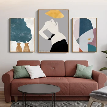 Abstract Wall Art Canvas Painting Nordic Fashion prints Modern Fingure Poster Wall Pictures For Livingroom Home Decor Unframed
Abstract Wall Art Canvas Painting Nordic Fashion prints Modern Fingure Poster Wall Pictures For Livingroom Home Decor Unframed