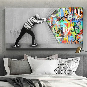 Modern Creative Bansky Graffiti Colorful Street Art Poster And Prints Canvas Wall Painting For Living Room Decoration Cuadros
Modern Creative Bansky Graffiti Colorful Street Art Poster And Prints Canvas Wall Painting For Living Room Decoration Cuadros