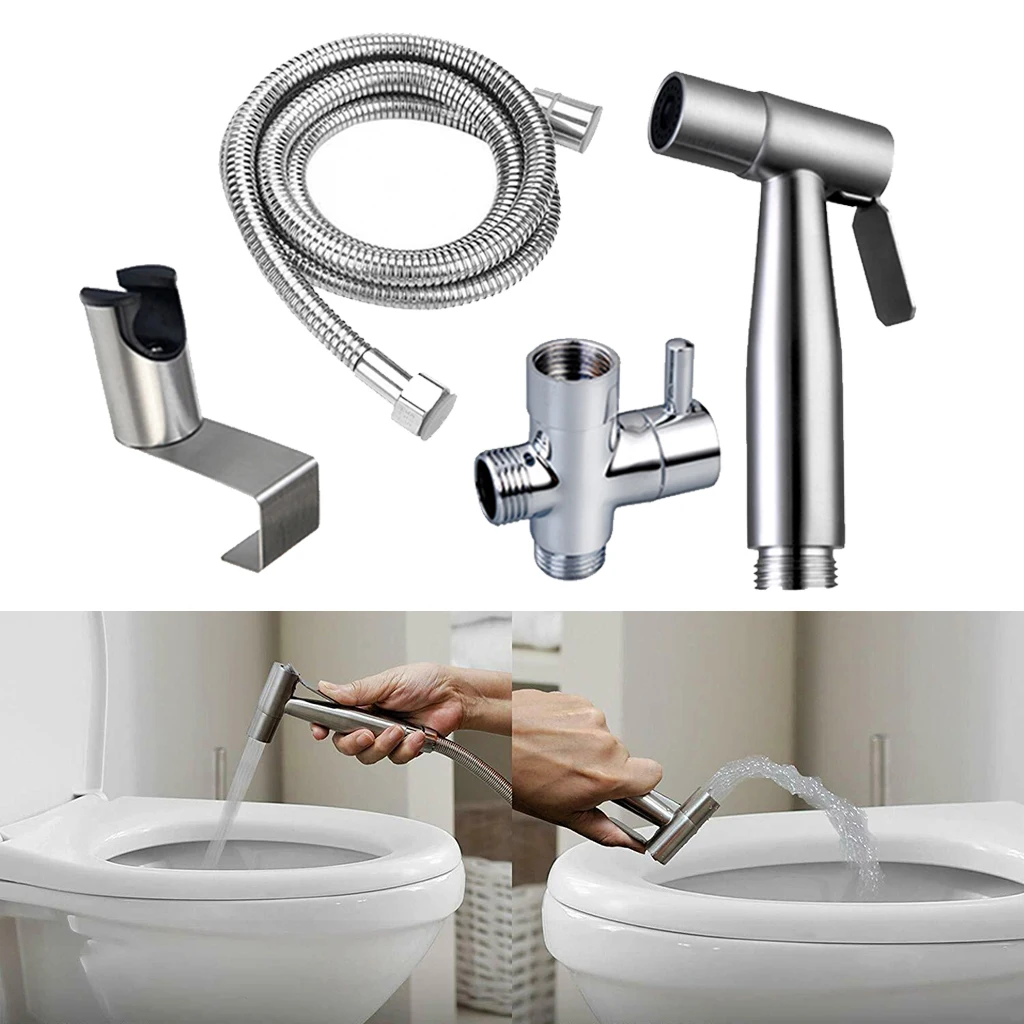 Handheld Toilet bidet sprayer set Kit Stainless Steel Hand Bidet faucet for Bathroom hand sprayer shower head self cleaning
Handheld Toilet bidet sprayer set Kit Stainless Steel Hand Bidet faucet for Bathroom hand sprayer shower head self cleaning
