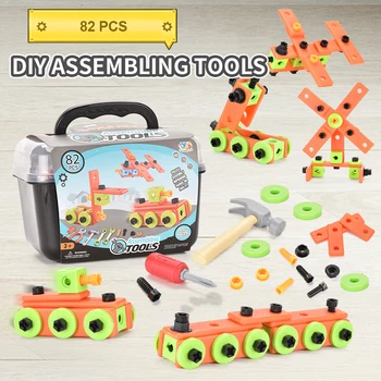 82Pcs DIY Engineer Toolbox Kit Simulation Repair Tools Toys Pretend Play Toys Early Learning Educational Toys For Kids Boys Gift
82Pcs DIY Engineer Toolbox Kit Simulation Repair Tools Toys Pretend Play Toys Early Learning Educational Toys For Kids Boys Gift