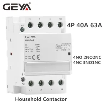 GEYA Din Rail AC Contactor 4P 40A 63A 4NO 4NC 2NO2NC 3NO1NC House Use or For Charging Pile Contactor Good Quality
GEYA Din Rail AC Contactor 4P 40A 63A 4NO 4NC 2NO2NC 3NO1NC House Use or For Charging Pile Contactor Good Quality