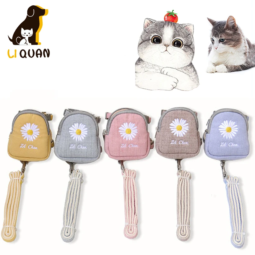Korean Cat Pet Traction Rope Small and Medium-sized Pet Traction Embroidery Backpack Dog Chest Strap Cat Supplies
Korean Cat Pet Traction Rope Small and Medium-sized Pet Traction Embroidery Backpack Dog Chest Strap Cat Supplies