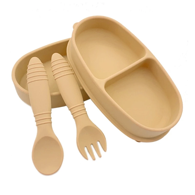 Baby Training Feeding Anti Slip Silicone Suction Divide Food Bowl Spoon Fork Set
Baby Training Feeding Anti Slip Silicone Suction Divide Food Bowl Spoon Fork Set