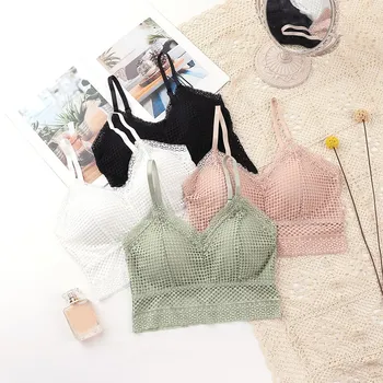 Lace one-piece tube top girl Summer wrapped chest cotton bottomed bra bra underwear generation shoulder strap bra 
Lace one-piece tube top girl Summer wrapped chest cotton bottomed bra bra underwear generation shoulder strap bra