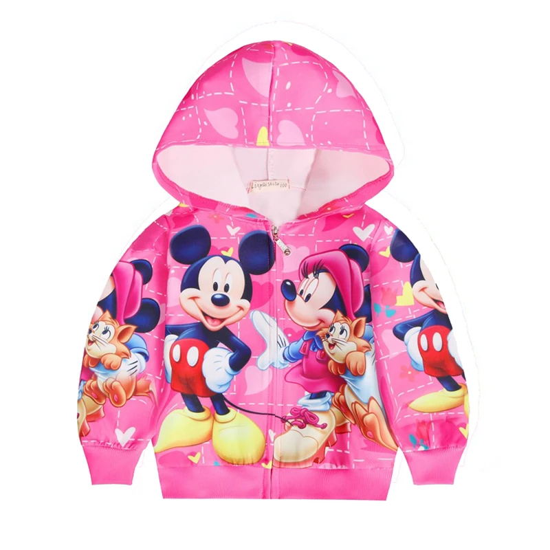 Baby Girl Clothes Cartoon Mickey Minnie Kids Jacket Spring And Autumn Casual Thin Section Girls Coat Hooded Zipper Girls Jackets Baby Girl Clothes Cartoon Mickey Minnie Kids Jacket Spring And Autumn Casual Thin Section Girls Coat Hooded Zipper Girls Jackets