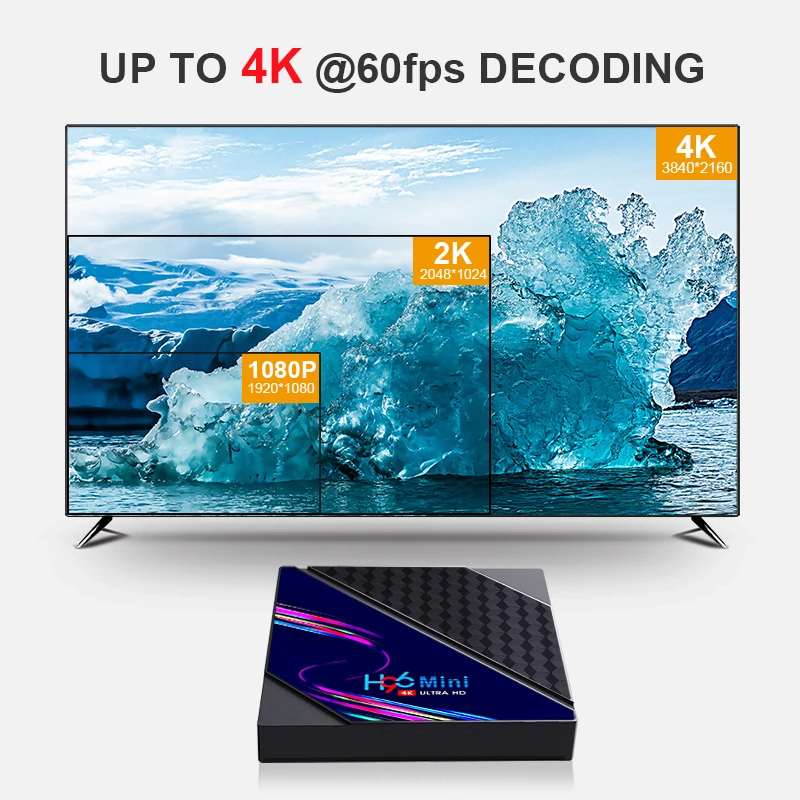 4K HD Smart TV Box Processador Allwinner H616 de alta definição MINI V8  Quad Core RK3228A Android 10.0 Infra Controle re - Venancio´s Store