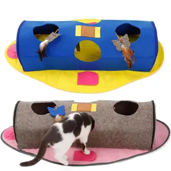 Pet Cat Toy Detachable Felt Cloth Cat Tunnel With Squeaker Cat Feather Toy Foldable Cat Kitten Tunnel Nest Anti-slip Pet Bed Mat
Pet Cat Toy Detachable Felt Cloth Cat Tunnel With Squeaker Cat Feather Toy Foldable Cat Kitten Tunnel Nest Anti-slip Pet Bed Mat