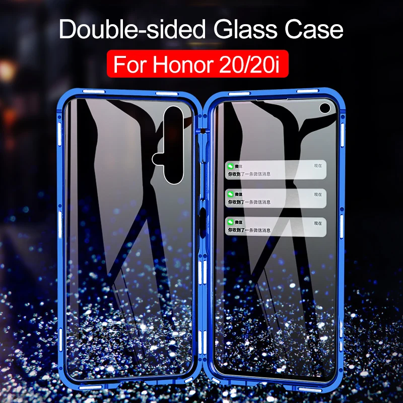 360 Full Cases For Huawei Honor 20 Pro 20i View 20 10 8X Case Magnetic Metal Frame Double-sided Glass Cover For Honor 20 Case
360 Full Cases For Huawei Honor 20 Pro 20i View 20 10 8X Case Magnetic Metal Frame Double-sided Glass Cover For Honor 20 Case