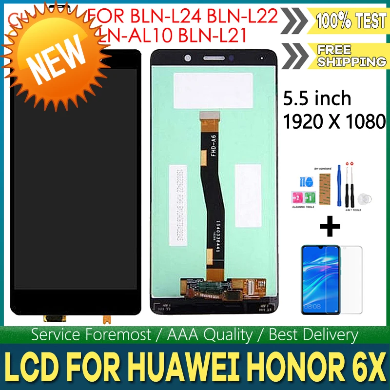 5.5" AAA Quality LCD For Huawei Honor 6X LCD Display BLN-L24 AL10 Touch Screen Digitizer Assembly For Mate 9 lite LCD Replace
5.5" AAA Quality LCD For Huawei Honor 6X LCD Display BLN-L24 AL10 Touch Screen Digitizer Assembly For Mate 9 lite LCD Replace