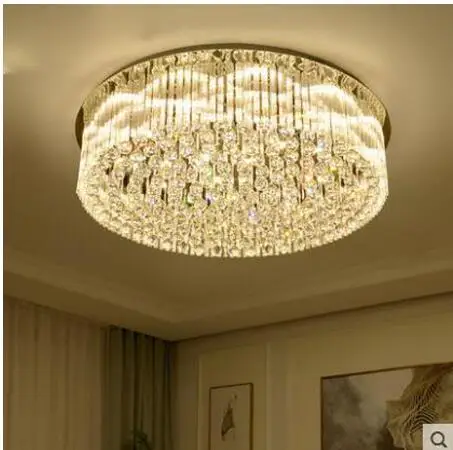 Хрустальная лампа для гостиной потолочная круглая Современная Минималистичная