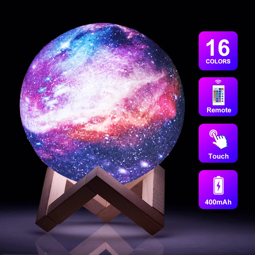 Moon Lamp 3D Moon Night Light Lamp with Stand star Galaxy lamp 3D Lunar Night Light Remote Control 16 Colors for Kids
Moon Lamp 3D Moon Night Light Lamp with Stand star Galaxy lamp 3D Lunar Night Light Remote Control 16 Colors for Kids