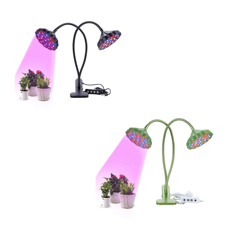 LED Grow Light with Lamp Holder 20W Dual Head Clip Lotus Shape Growing Lamps Bulbs Super Bright for Indoor Plants Growth Light
LED Grow Light with Lamp Holder 20W Dual Head Clip Lotus Shape Growing Lamps Bulbs Super Bright for Indoor Plants Growth Light
